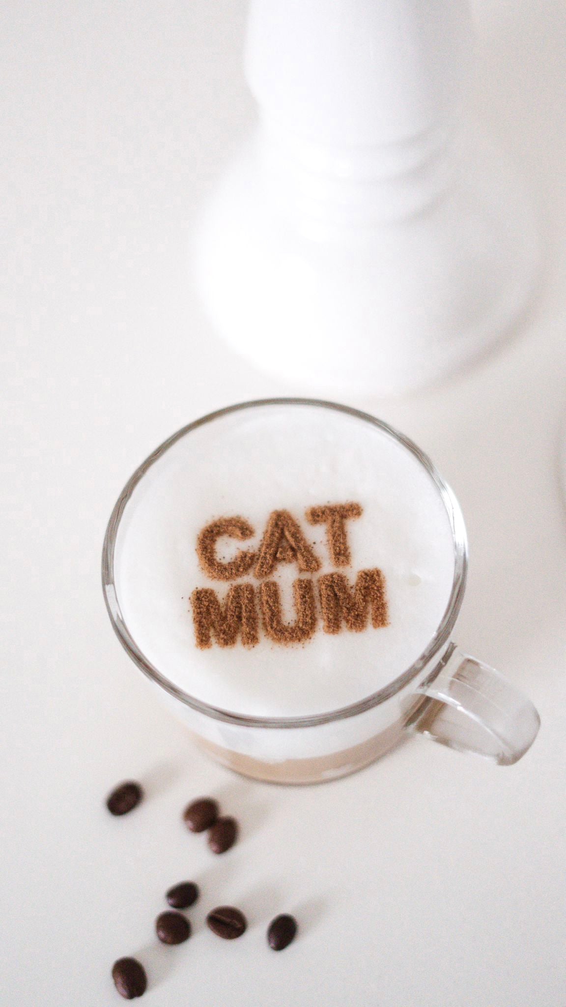 Milchschaumschablone "CAT MUM"