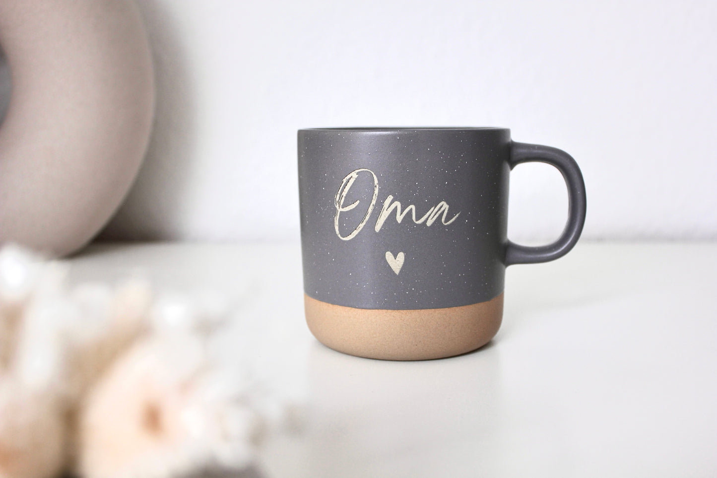 Steingut Tasse "Oma/Opa"