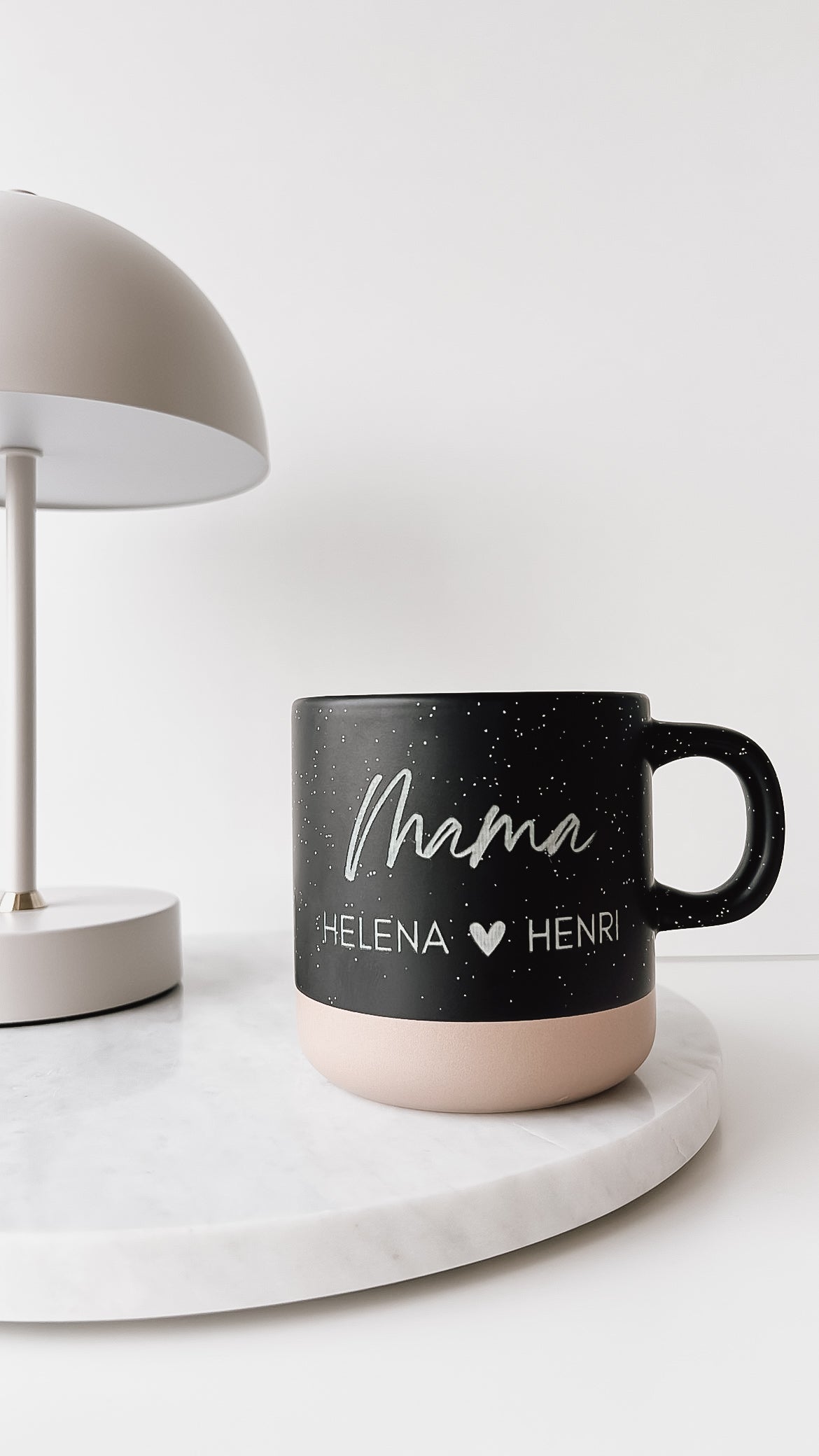 Steingut Tasse "Mama/Papa"