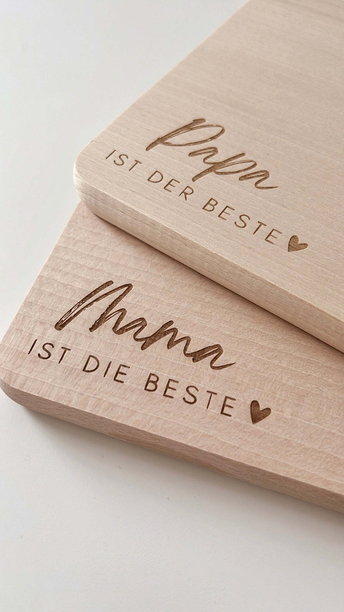 Brettchen Buche "Mama | Papa"