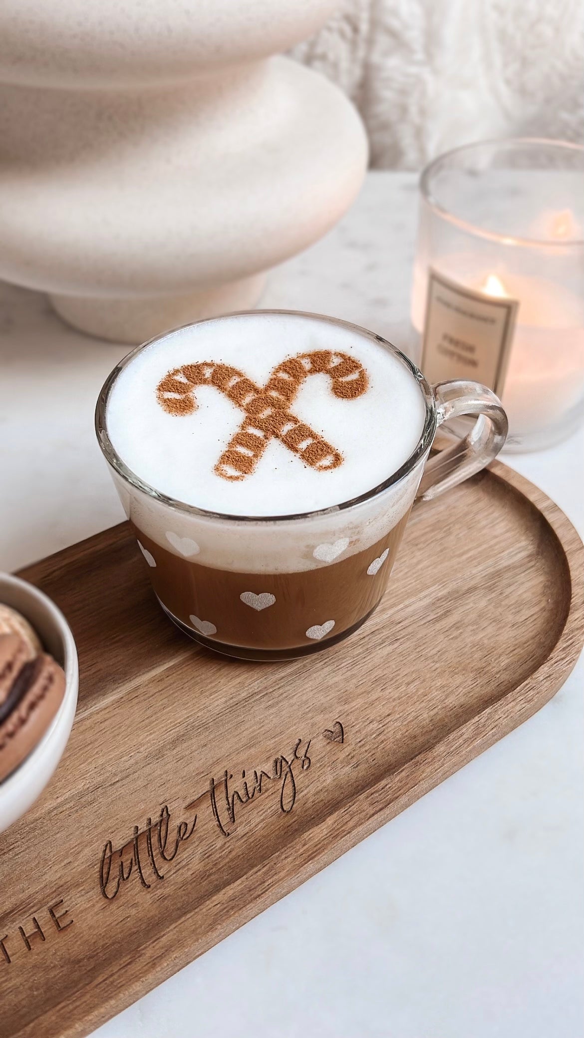 Milchschaumschablone "Zuckerstangen"