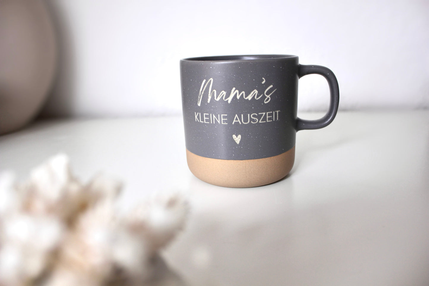 Steingut Tasse "Mama/Papa"