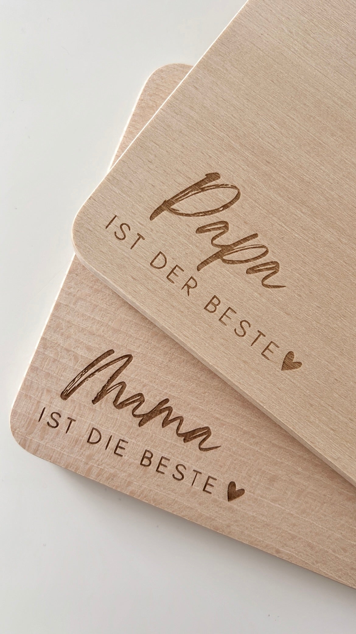 Brettchen Buche "Mama | Papa"