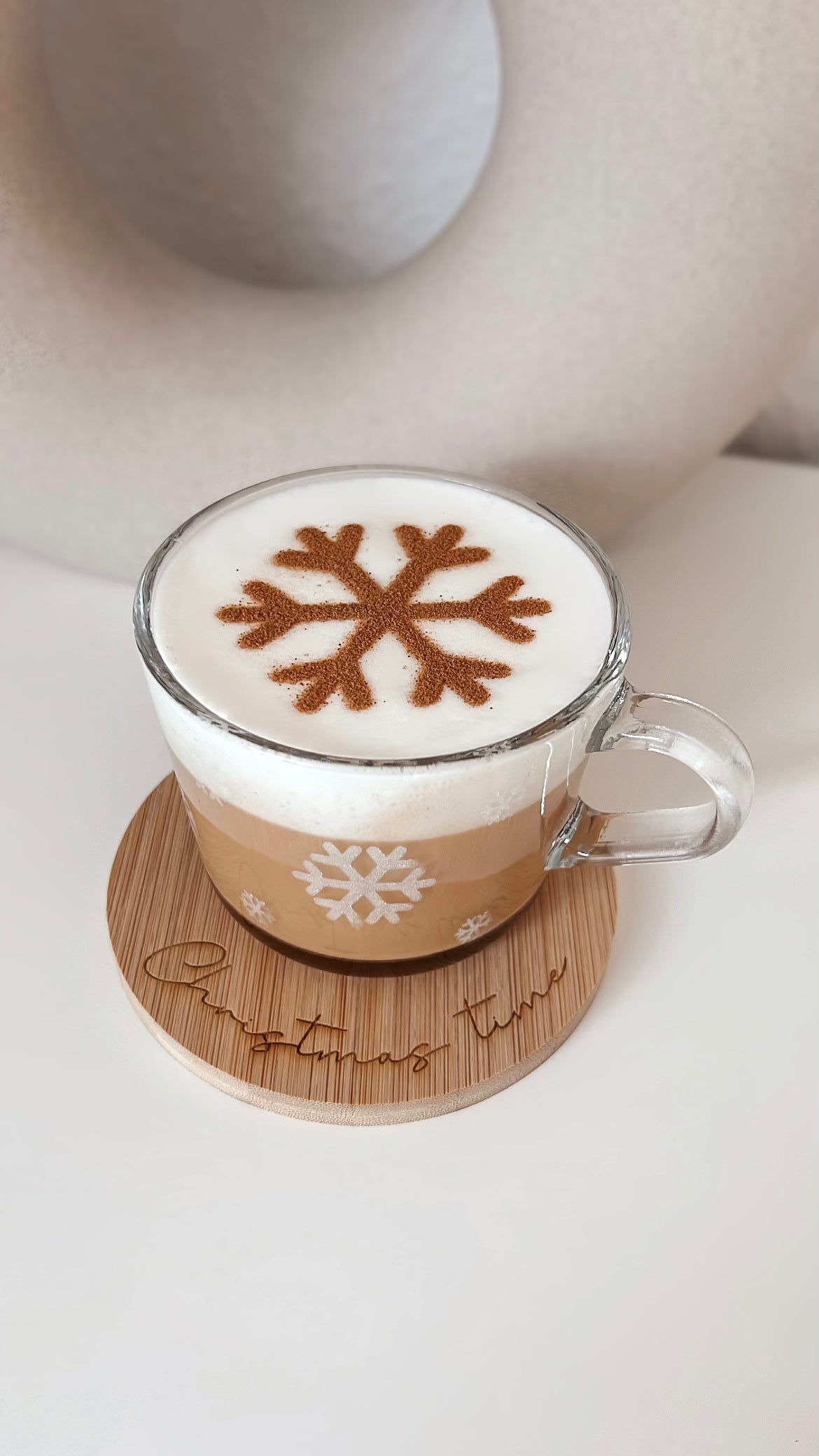 Glastasse "Schneeflocken"