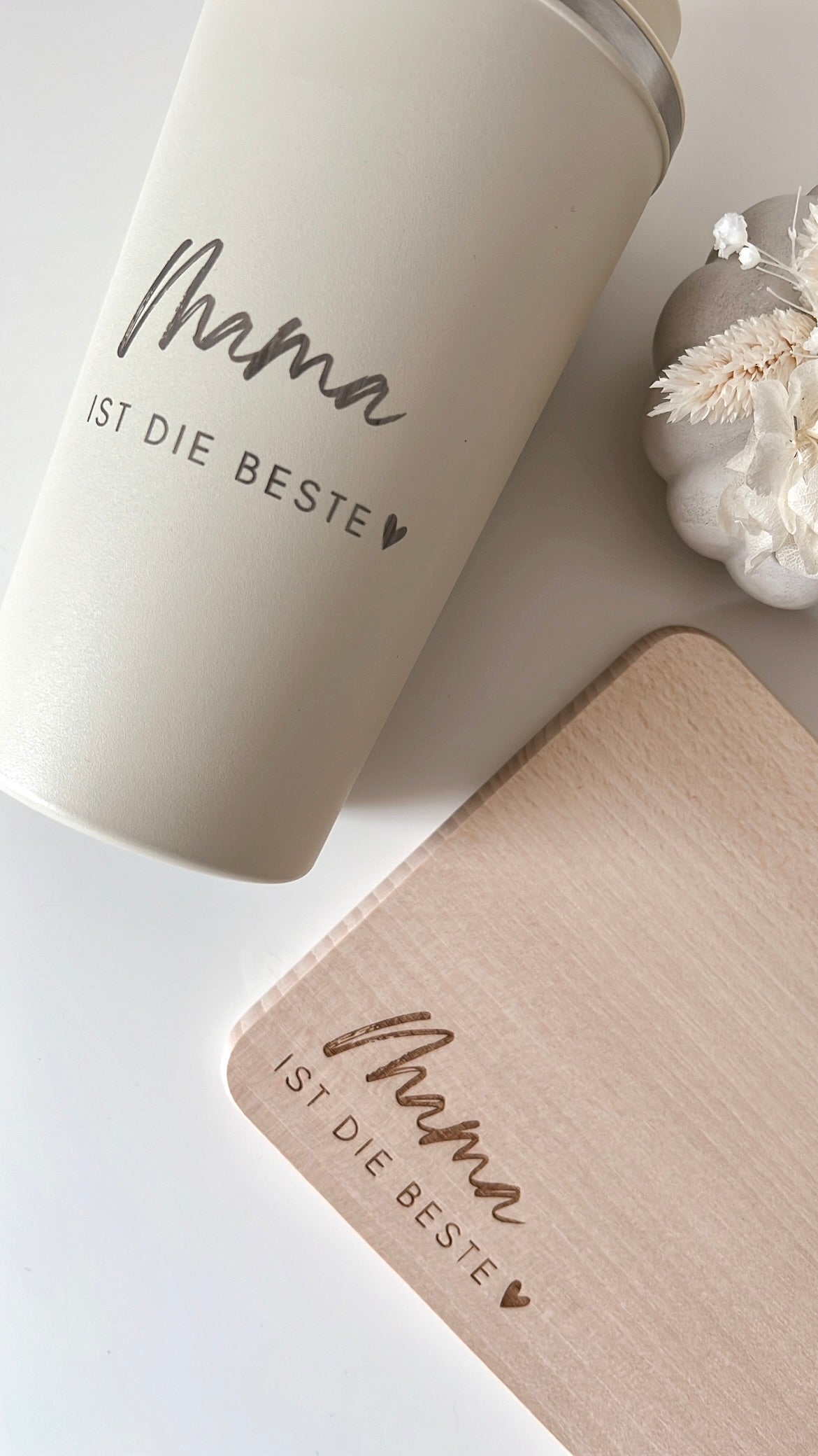 Brettchen Buche "Mama | Papa"