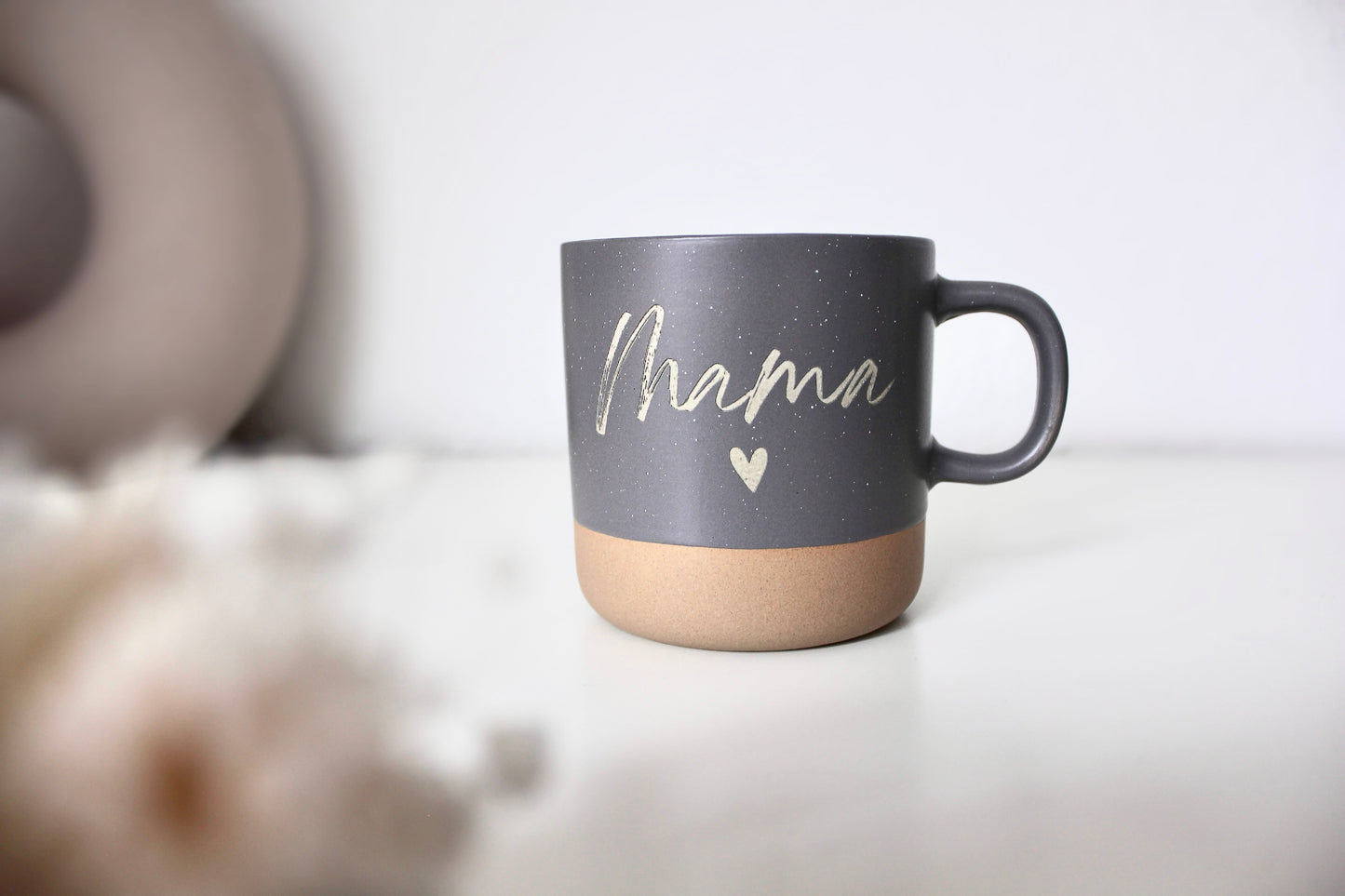 Steingut Tasse "Mama/Papa"