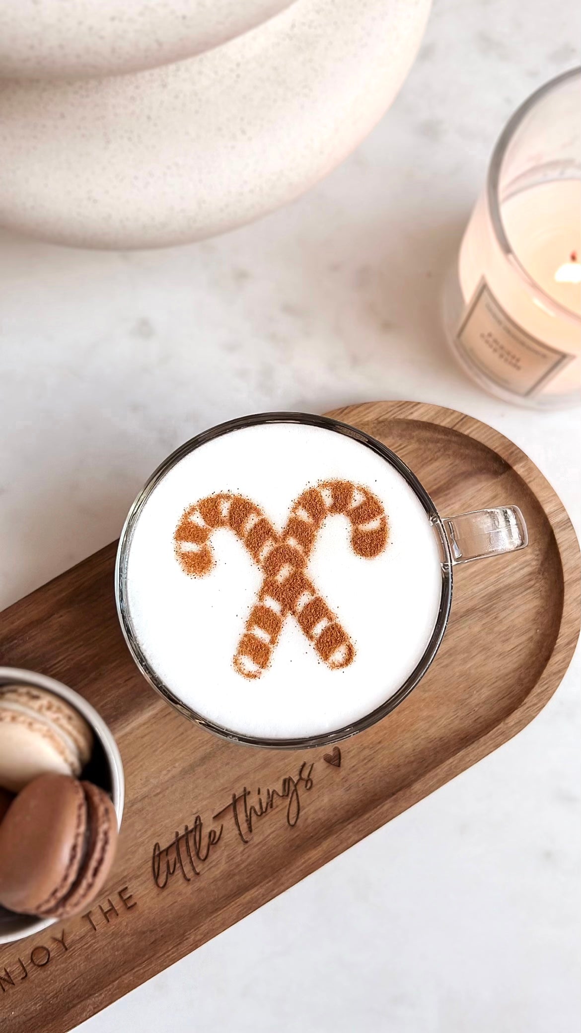 Milchschaumschablone "Zuckerstangen"