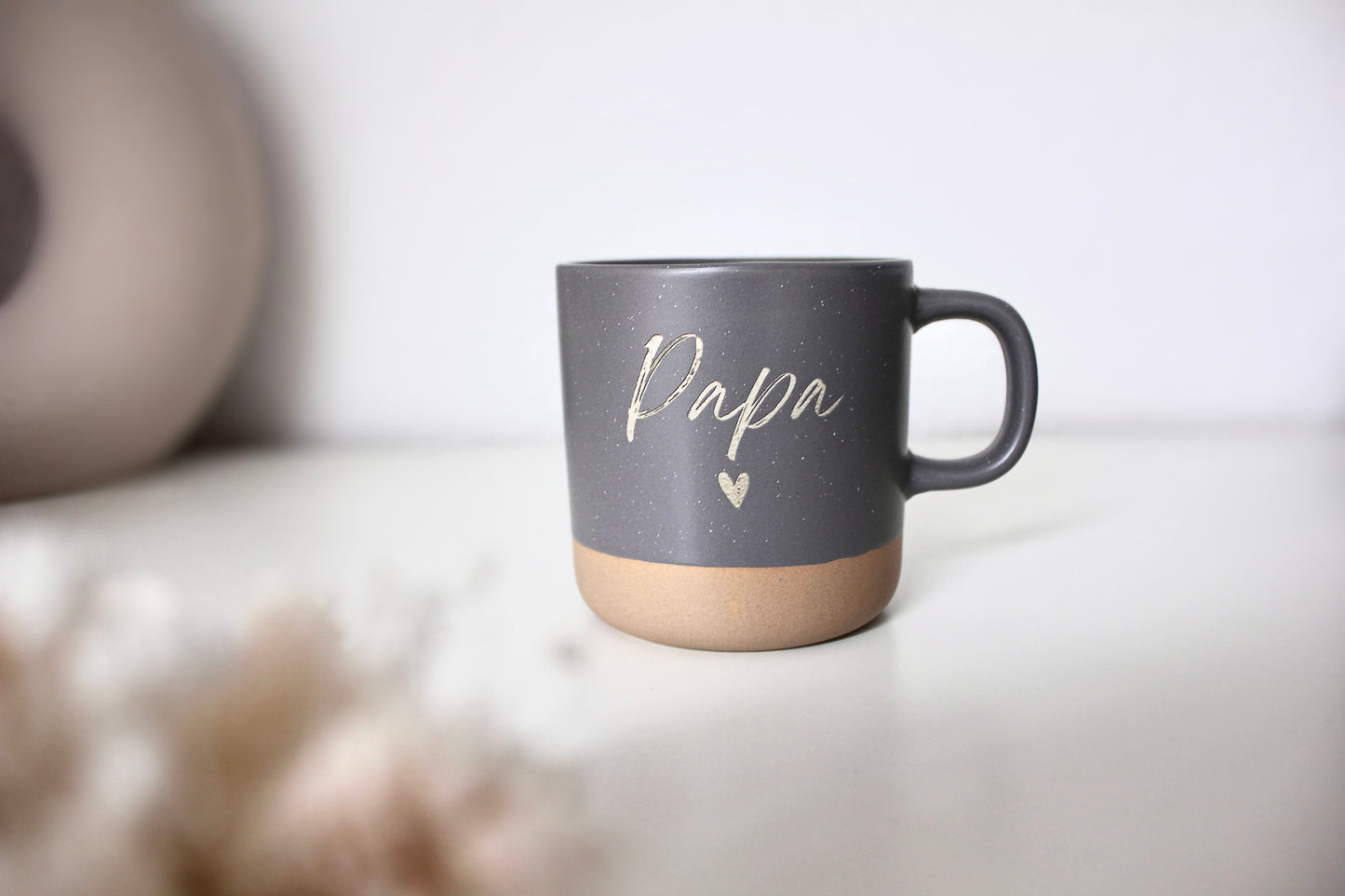 Steingut Tasse "Mama/Papa"