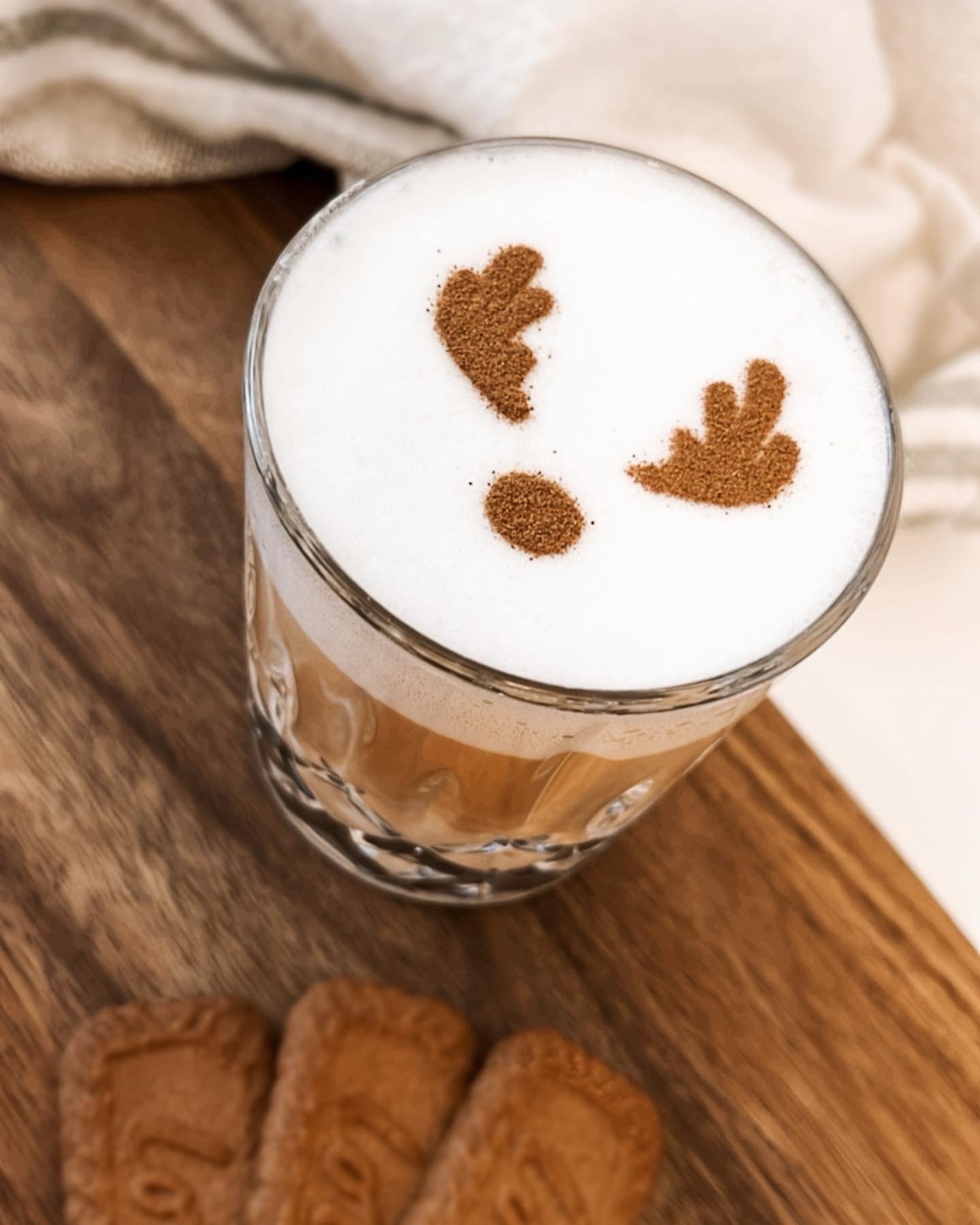 Milchschaumschablone "Rentier"