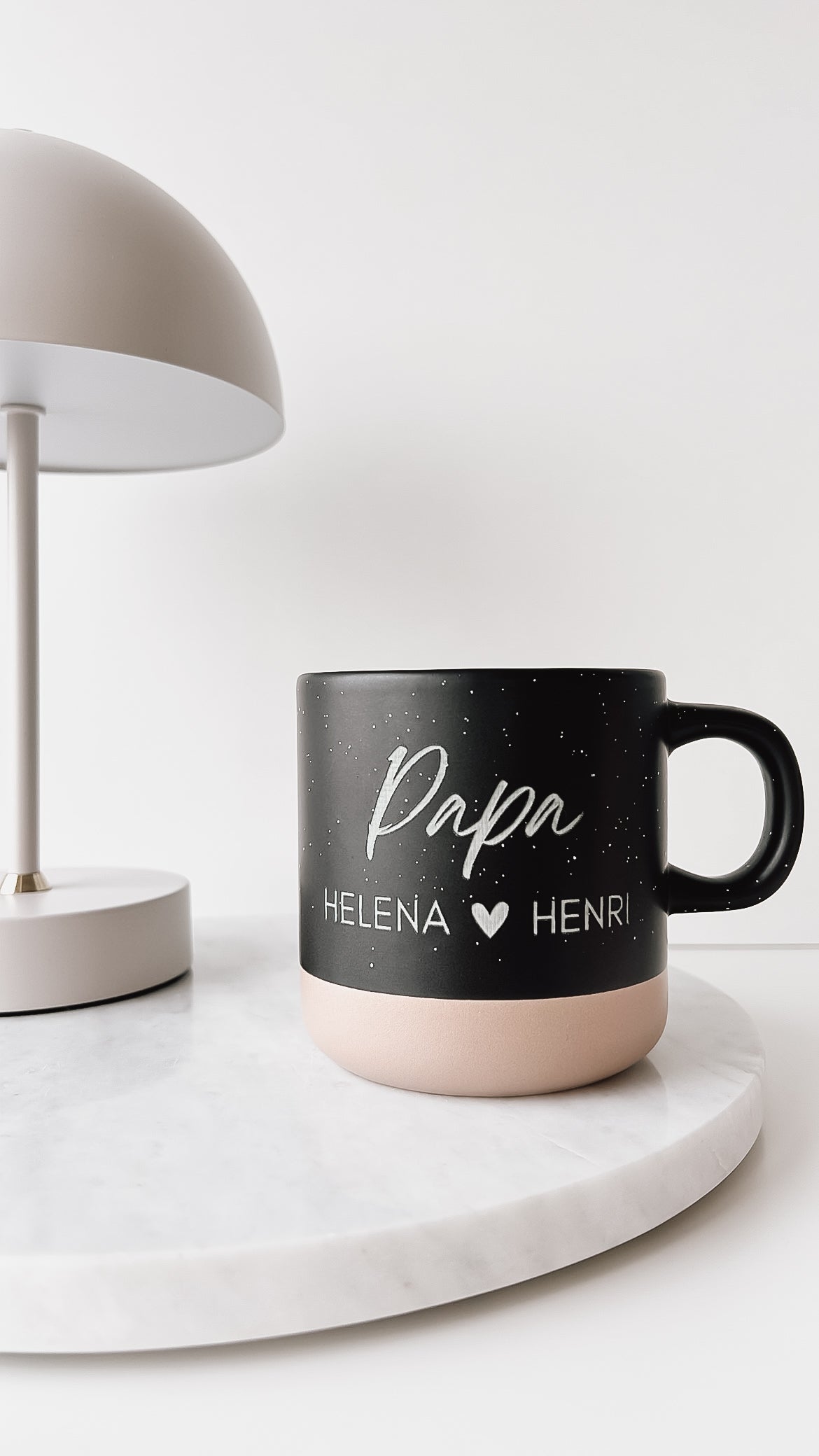 Steingut Tasse "Mama/Papa"