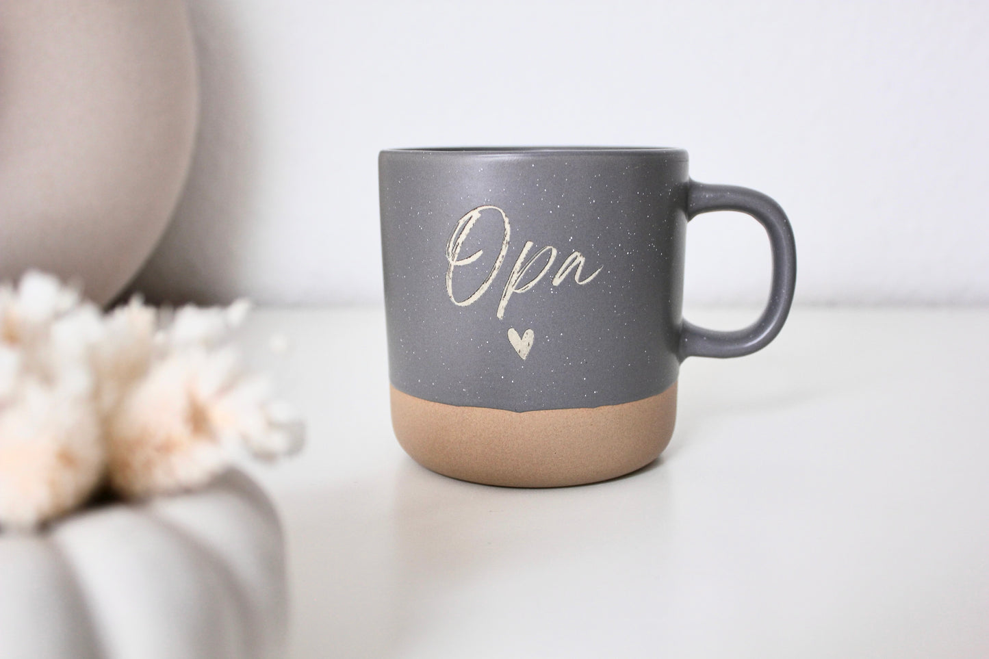 Steingut Tasse "Oma/Opa"