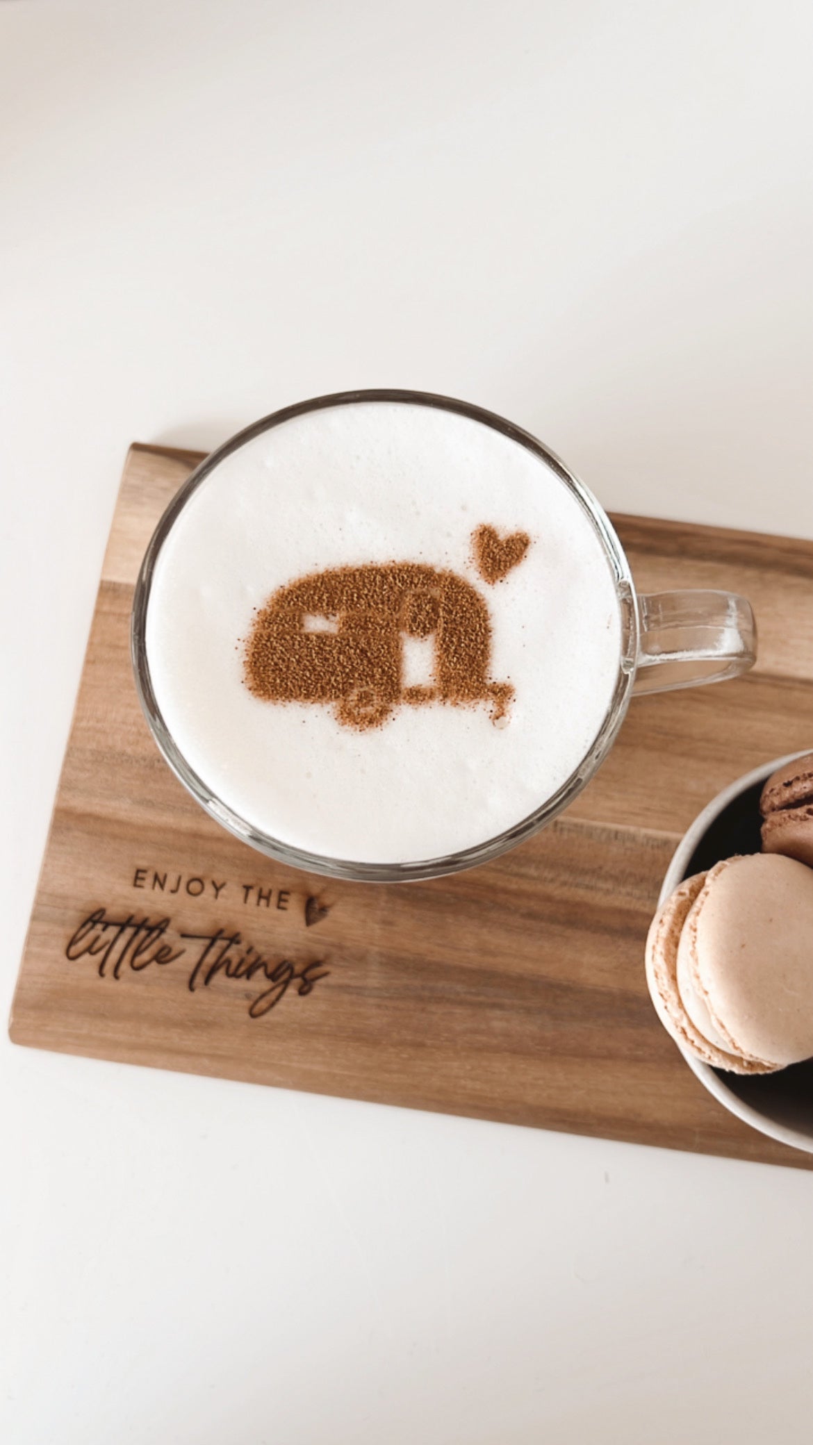 Milchschaumschablone "Camper"
