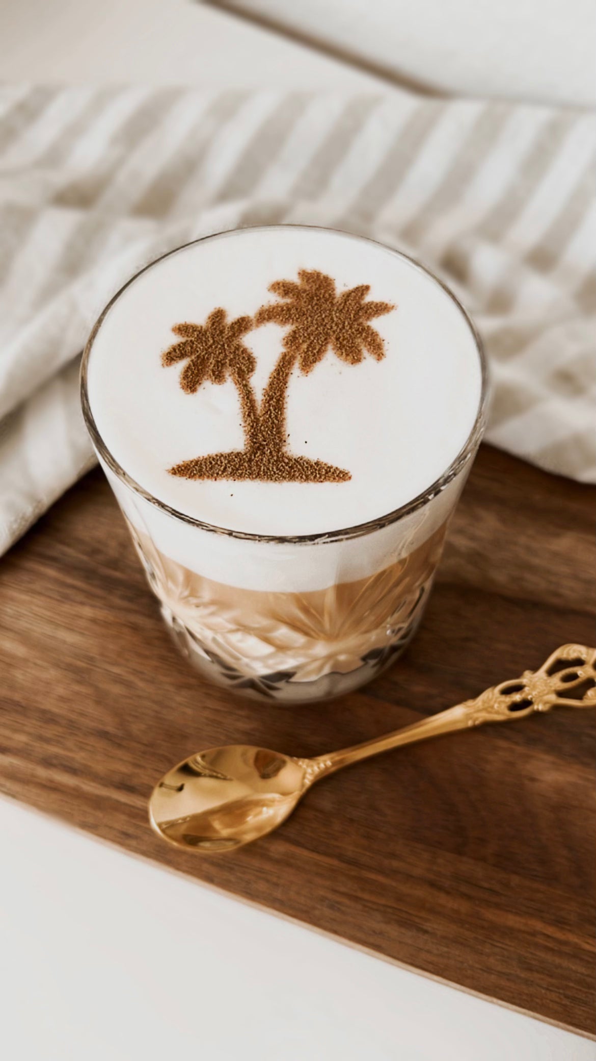 Milchschaumschablone "Palme"