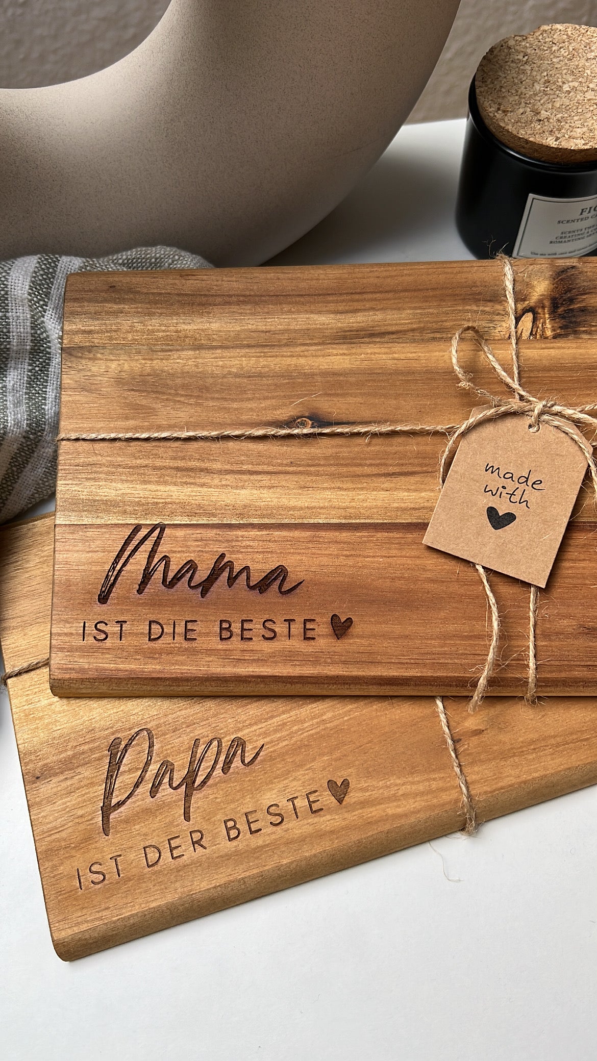 Brettchen Akazie "Papa"
