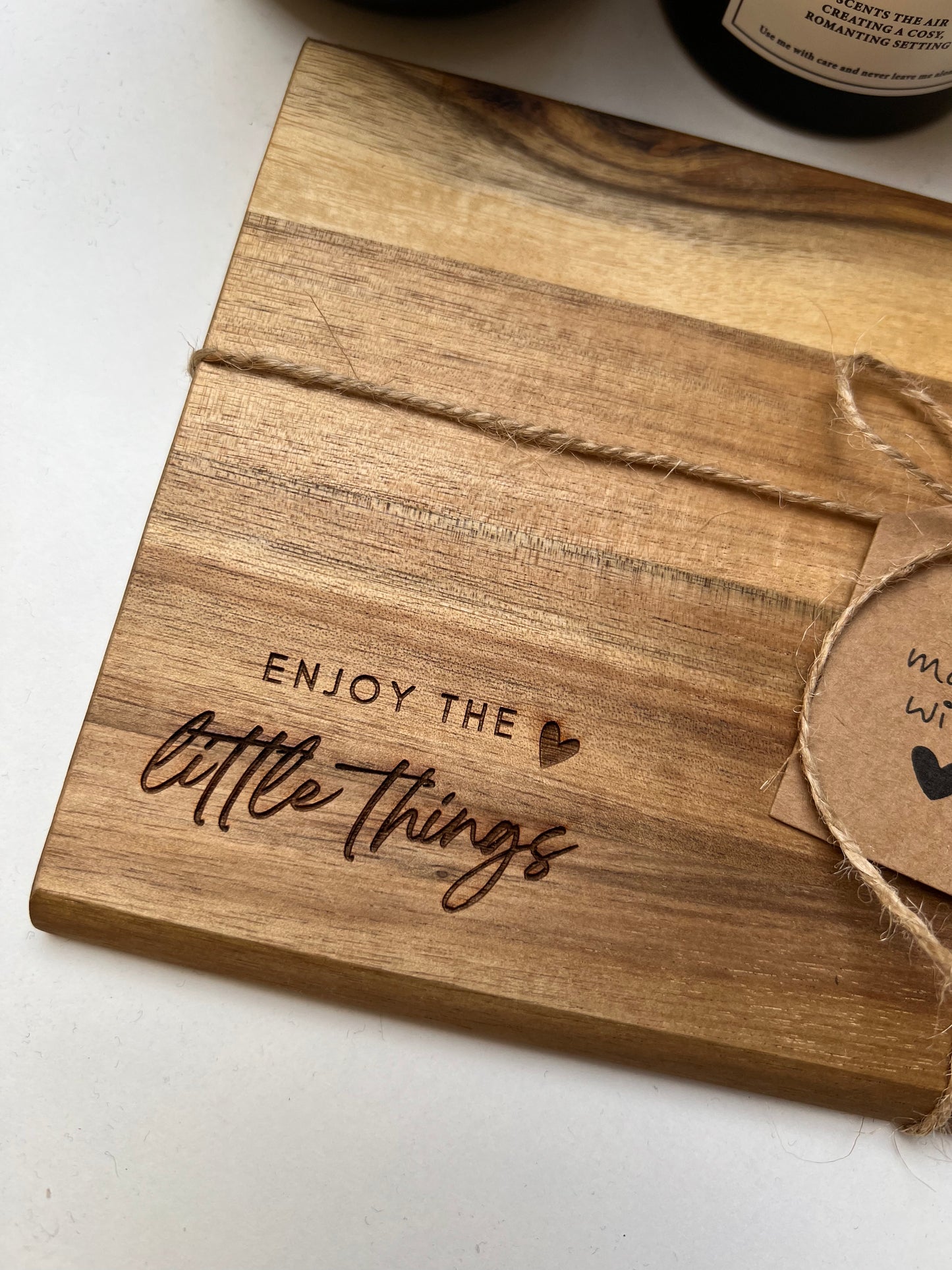 Brettchen Akazie "Enjoy the little things"