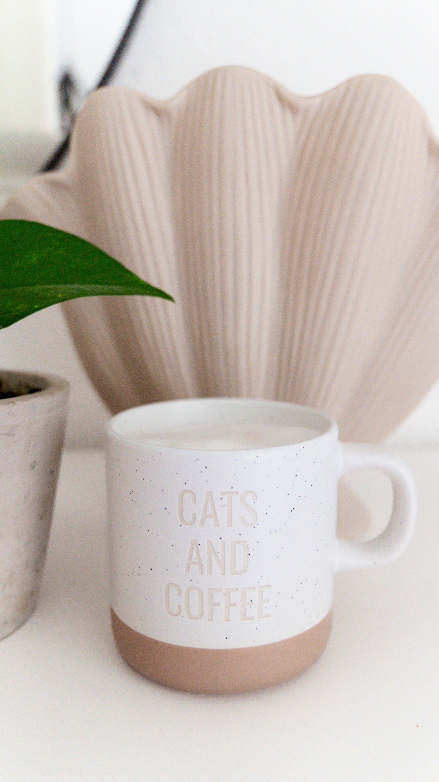 Steingut Tasse "cats"