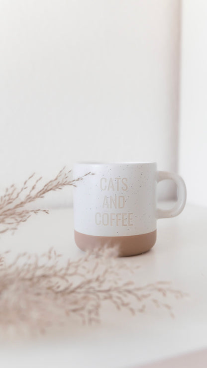 Steingut Tasse "cats"