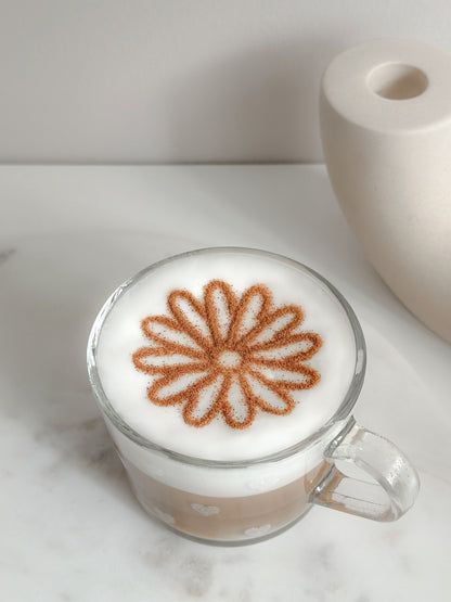 Milchschaumschablone "Daisy Flower"