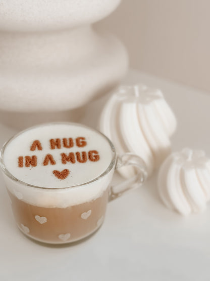 Milchschaumschablone "Hug in a mug"