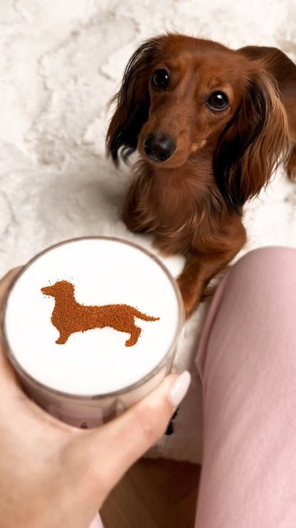 Milchschaumschablone "Dackel"