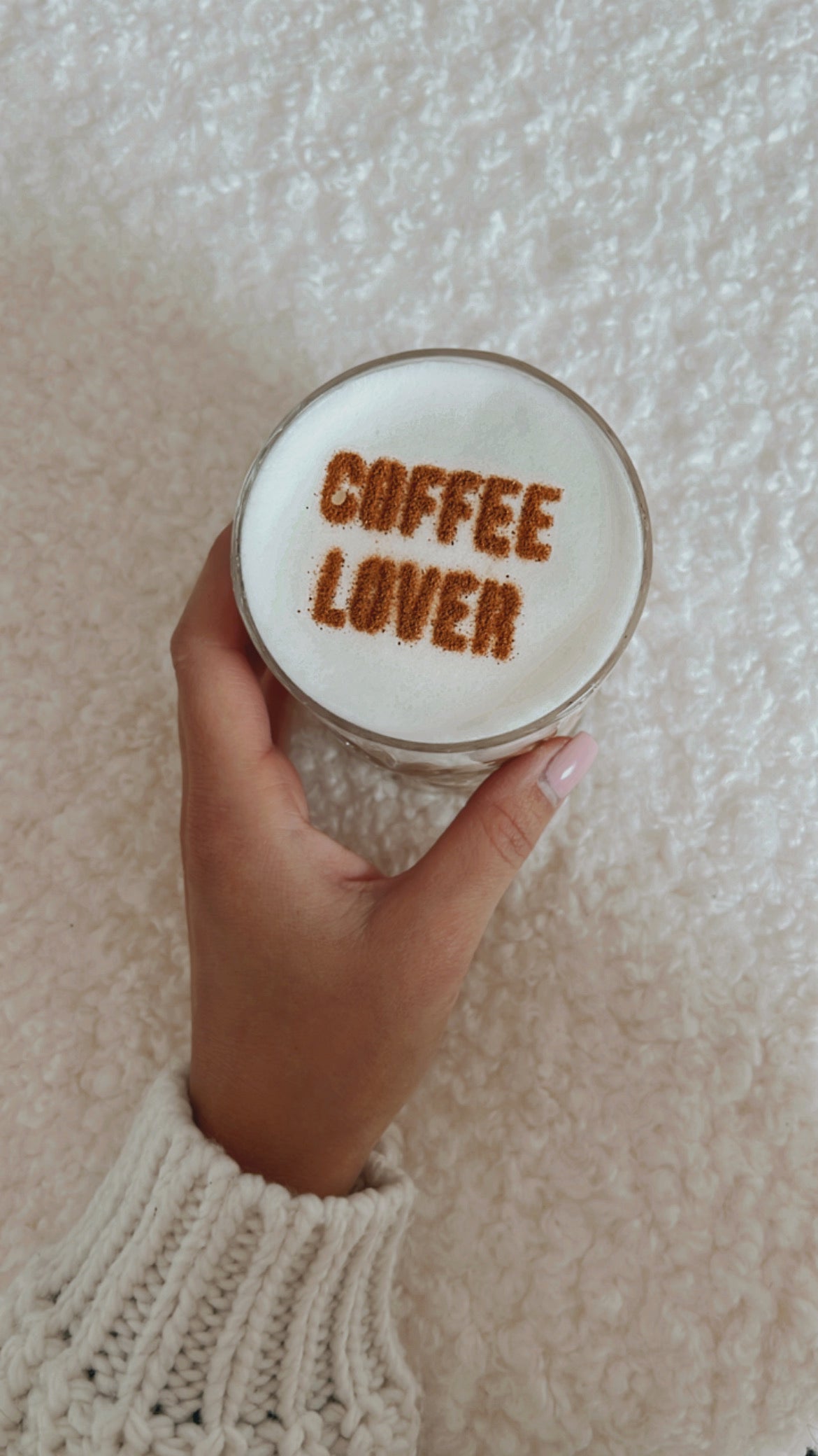 Milchschaumschablone "COFFEE LOVER"