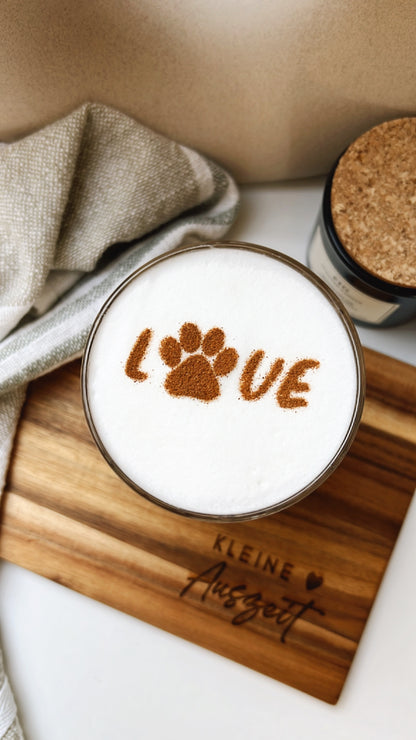 Milchschaumschablone "Love"
